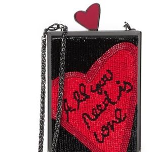NWT-Alice+Olivia Sophia All You Need Is Love Clutc